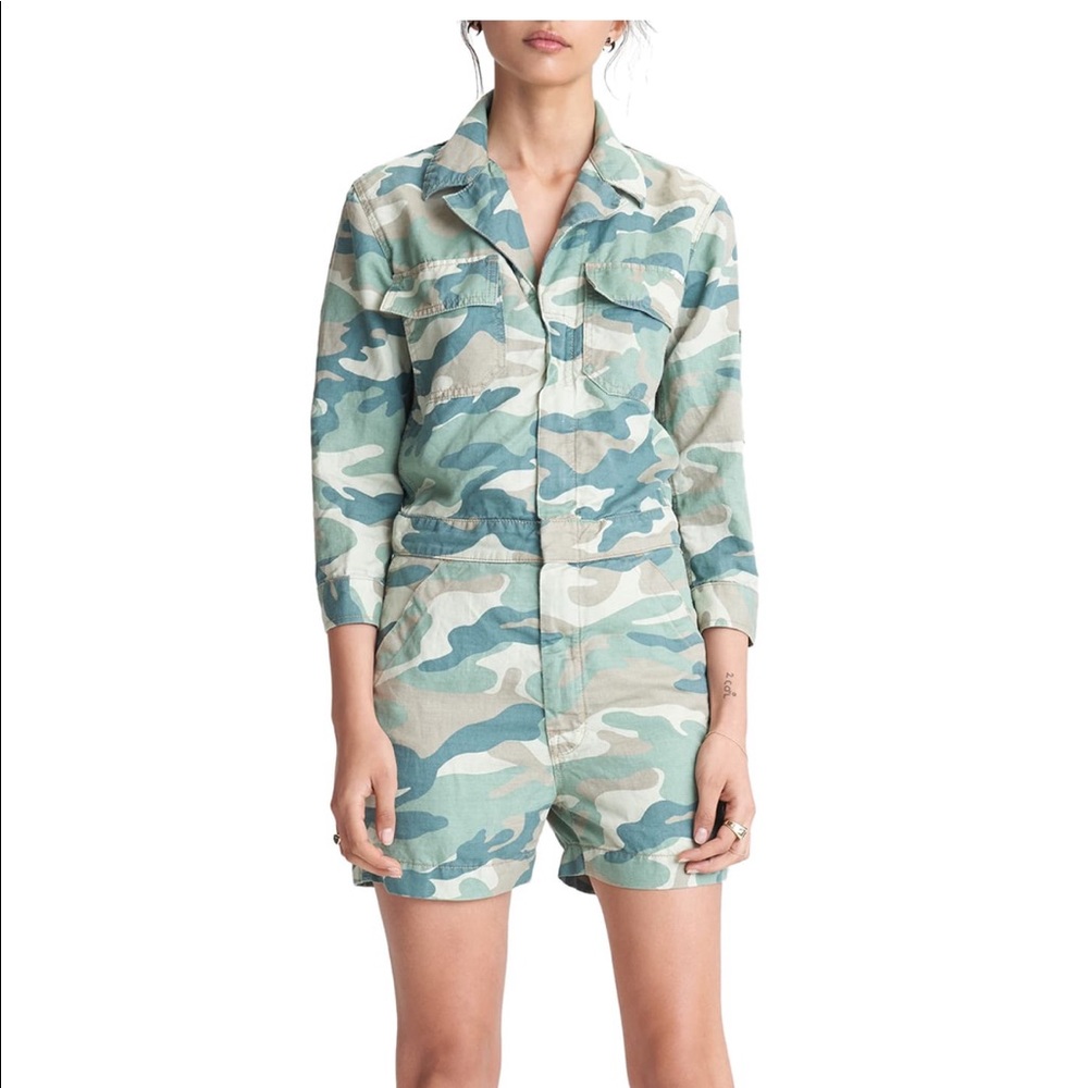 Mother Denim camo “The Fixer Short” shortfalls